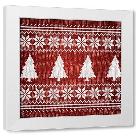 RED NORDIC SWEATER II White Modern Wood Framed Art Print by Artique Studio