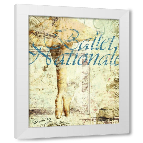 BALLET NATIONALE White Modern Wood Framed Art Print by Yang, Eric
