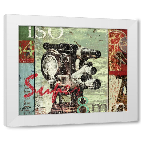 SUPER 8MM White Modern Wood Framed Art Print by Yang, Eric