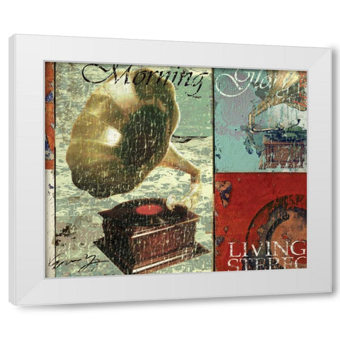 LIVING STEREO White Modern Wood Framed Art Print by Yang, Eric