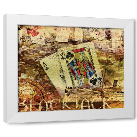 BLACK JACK White Modern Wood Framed Art Print by Yang, Eric