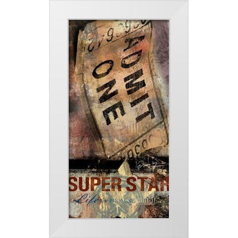SUPERSTAR White Modern Wood Framed Art Print by Yang, Eric