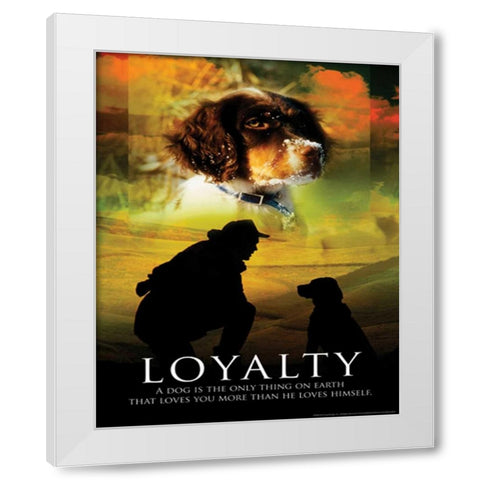 LOYALTY White Modern Wood Framed Art Print by Yang, Eric