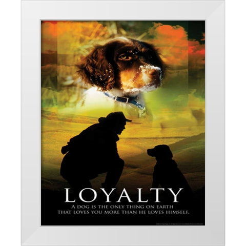 LOYALTY White Modern Wood Framed Art Print by Yang, Eric