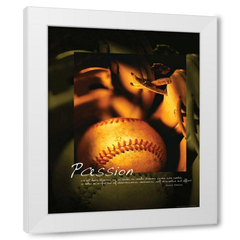 PASSION White Modern Wood Framed Art Print by Yang, Eric