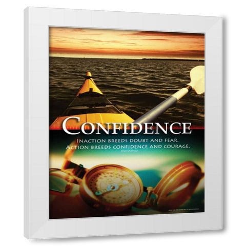 CONFIDENCE White Modern Wood Framed Art Print by Yang, Eric