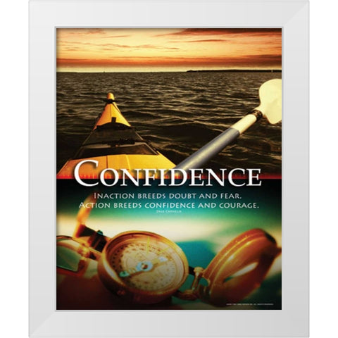 CONFIDENCE White Modern Wood Framed Art Print by Yang, Eric