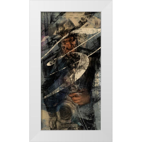 JAZZ PANEL 4 White Modern Wood Framed Art Print by Yang, Eric