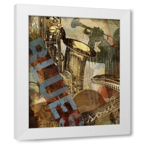 THE BLUES White Modern Wood Framed Art Print by Yang, Eric