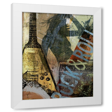 ROCK and ROLL White Modern Wood Framed Art Print by Yang, Eric