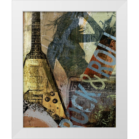 ROCK and ROLL White Modern Wood Framed Art Print by Yang, Eric