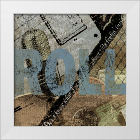 ROLL White Modern Wood Framed Art Print by Yang, Eric