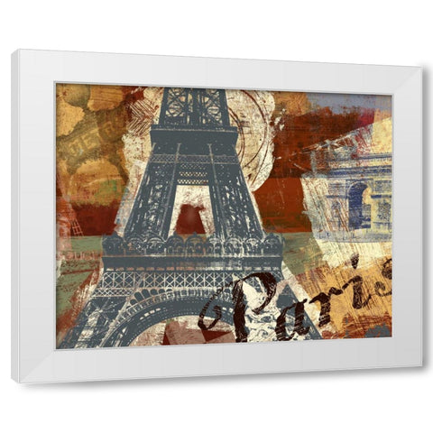 TOUR PARIS White Modern Wood Framed Art Print by Yang, Eric