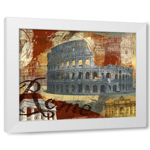 TOUR ROME White Modern Wood Framed Art Print by Yang, Eric