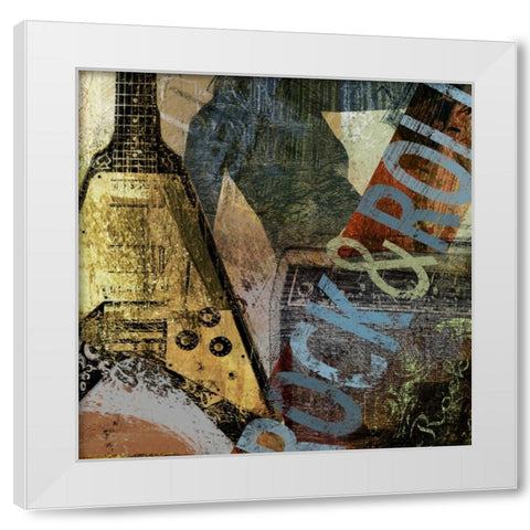 ROCK and ROLL White Modern Wood Framed Art Print by Yang, Eric