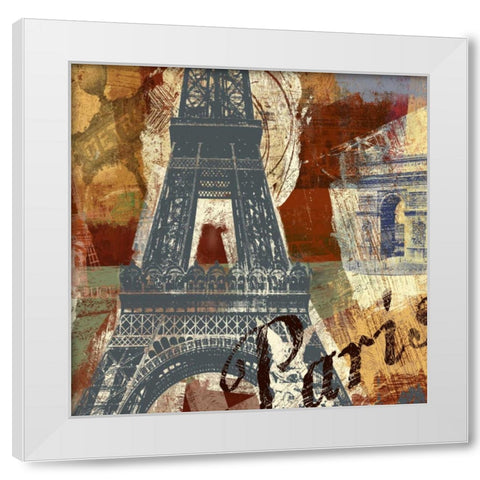 TOUR PARIS White Modern Wood Framed Art Print by Yang, Eric