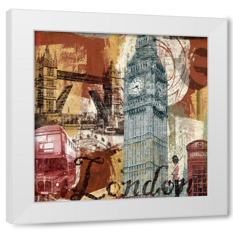 TOUR LONDON White Modern Wood Framed Art Print by Yang, Eric