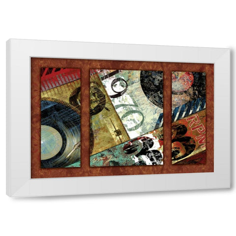 HITS TOWN 1970 - triptych White Modern Wood Framed Art Print by Yang, Eric