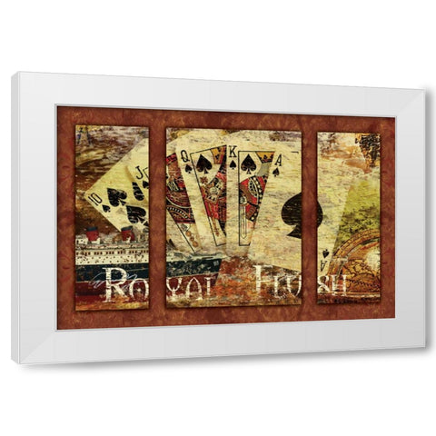 ROYAL FLUSH White Modern Wood Framed Art Print by Yang, Eric