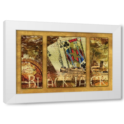 BLACK JACK White Modern Wood Framed Art Print by Yang, Eric