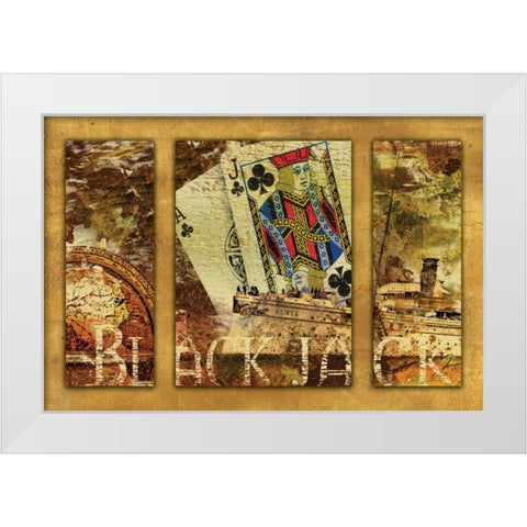 BLACK JACK White Modern Wood Framed Art Print by Yang, Eric