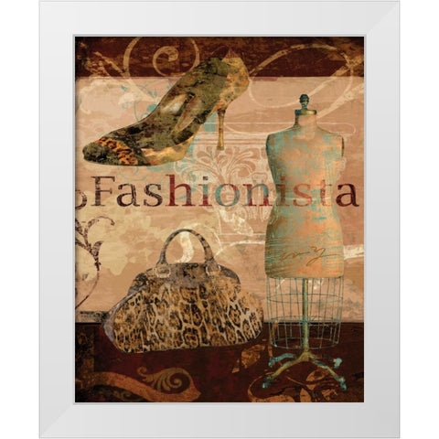 FASHIONISTA White Modern Wood Framed Art Print by Yang, Eric