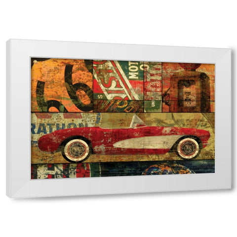 CRUISIN ON 66 I White Modern Wood Framed Art Print by Yang, Eric