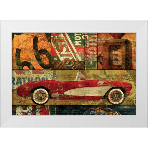 CRUISIN ON 66 I White Modern Wood Framed Art Print by Yang, Eric