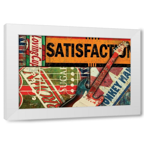 SATISFACTION I White Modern Wood Framed Art Print by Yang, Eric