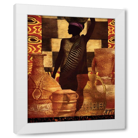 AFRICAN TRADITIONS II White Modern Wood Framed Art Print by Yang, Eric