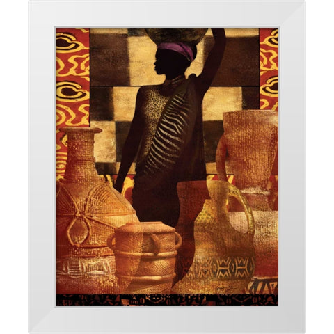 AFRICAN TRADITIONS II White Modern Wood Framed Art Print by Yang, Eric