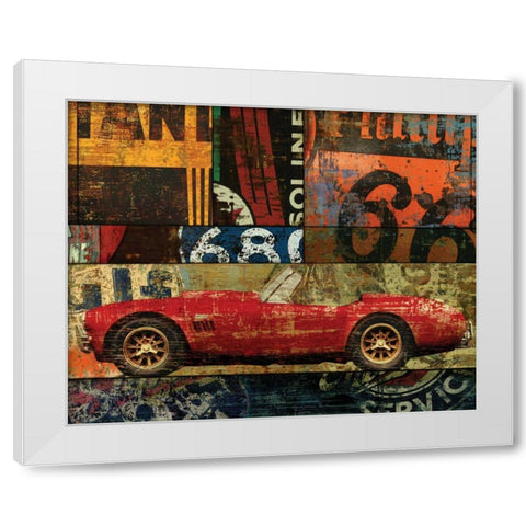 CRUISIN ON 66 II White Modern Wood Framed Art Print by Yang, Eric
