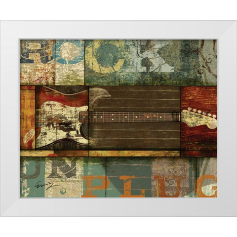 ROCK White Modern Wood Framed Art Print by Yang, Eric