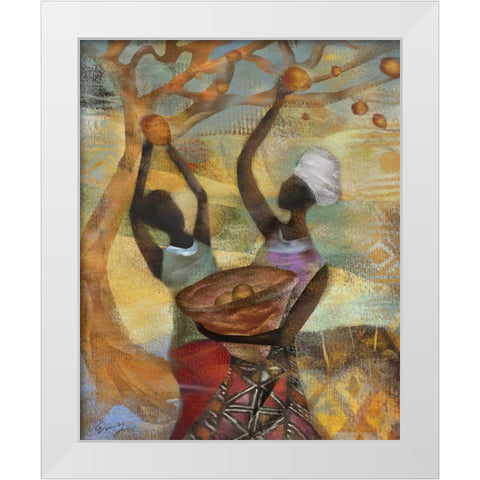 HARVEST DANCE I White Modern Wood Framed Art Print by Yang, Eric