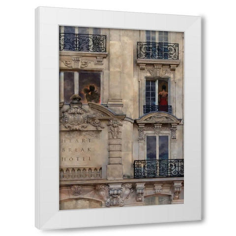 HEARTBREAK HOTEL White Modern Wood Framed Art Print by Yang, Eric