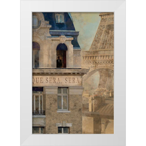 QUE SERA SERA White Modern Wood Framed Art Print by Yang, Eric
