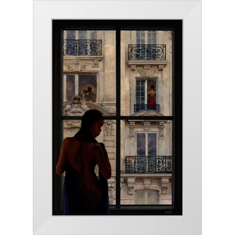 PARISIEN AFFAIRS I White Modern Wood Framed Art Print by Yang, Eric