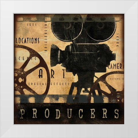 PRODUCERS White Modern Wood Framed Art Print by Yang, Eric