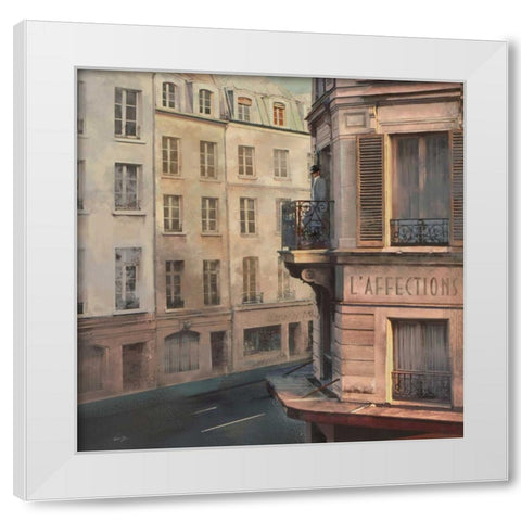 L AFFECTION White Modern Wood Framed Art Print by Yang, Eric