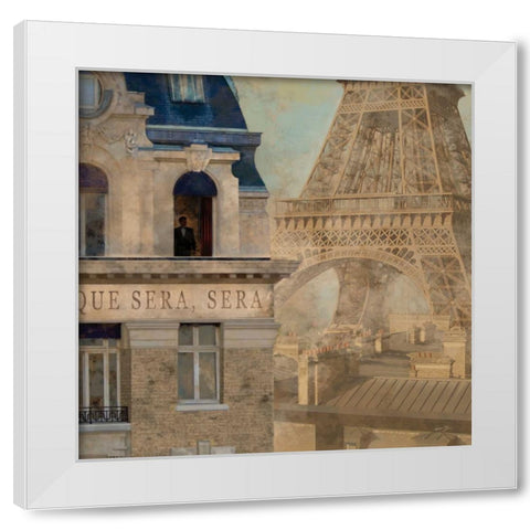 QUE SERA SERA White Modern Wood Framed Art Print by Yang, Eric