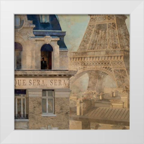 QUE SERA SERA White Modern Wood Framed Art Print by Yang, Eric