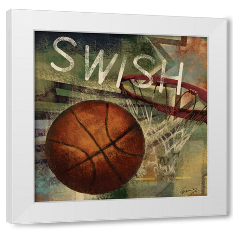 SWISH White Modern Wood Framed Art Print by Yang, Eric