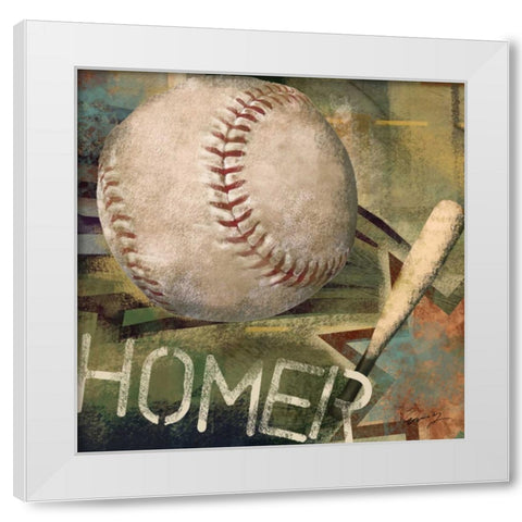 HOMER White Modern Wood Framed Art Print by Yang, Eric