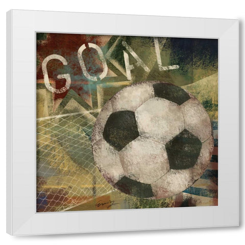 GOAL White Modern Wood Framed Art Print by Yang, Eric