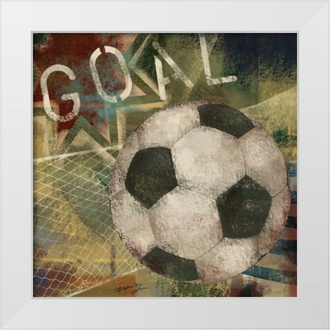 GOAL White Modern Wood Framed Art Print by Yang, Eric