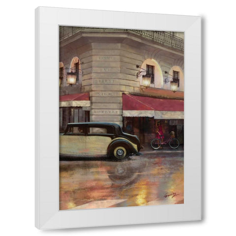 LOVE AT FIRST SIGHT White Modern Wood Framed Art Print by Yang, Eric