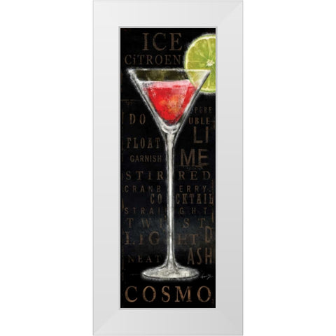 COSMO White Modern Wood Framed Art Print by Yang, Eric