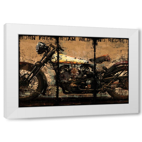 BORN FREE White Modern Wood Framed Art Print by Yang, Eric