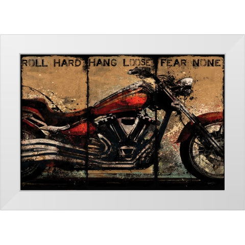 HANG LOOSE White Modern Wood Framed Art Print by Yang, Eric