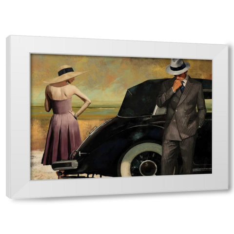 THE GETAWAY White Modern Wood Framed Art Print by Yang, Eric